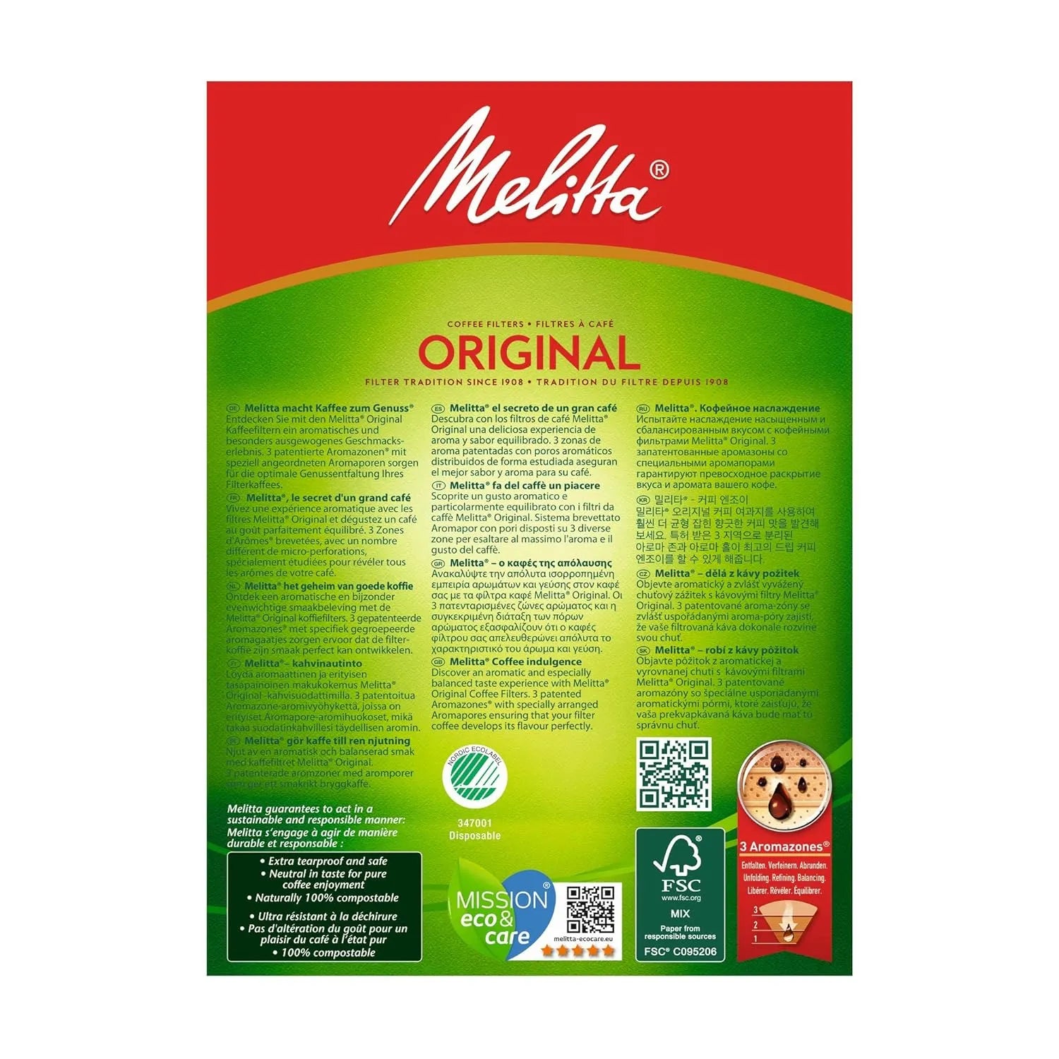 Melitta Two Cup Coffee Filter Paper: Pack of 80