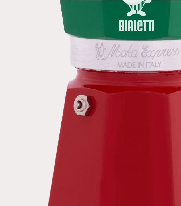 Bialetti Moka Express Tricolor 3 Cup Espresso Maker 5323
