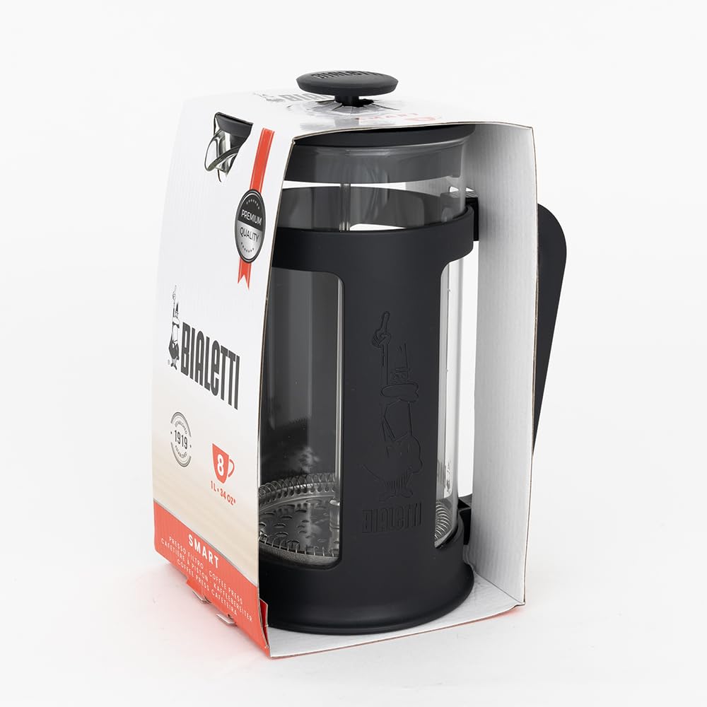 Bialetti French Press Coffee Maker  Black. Italian Made