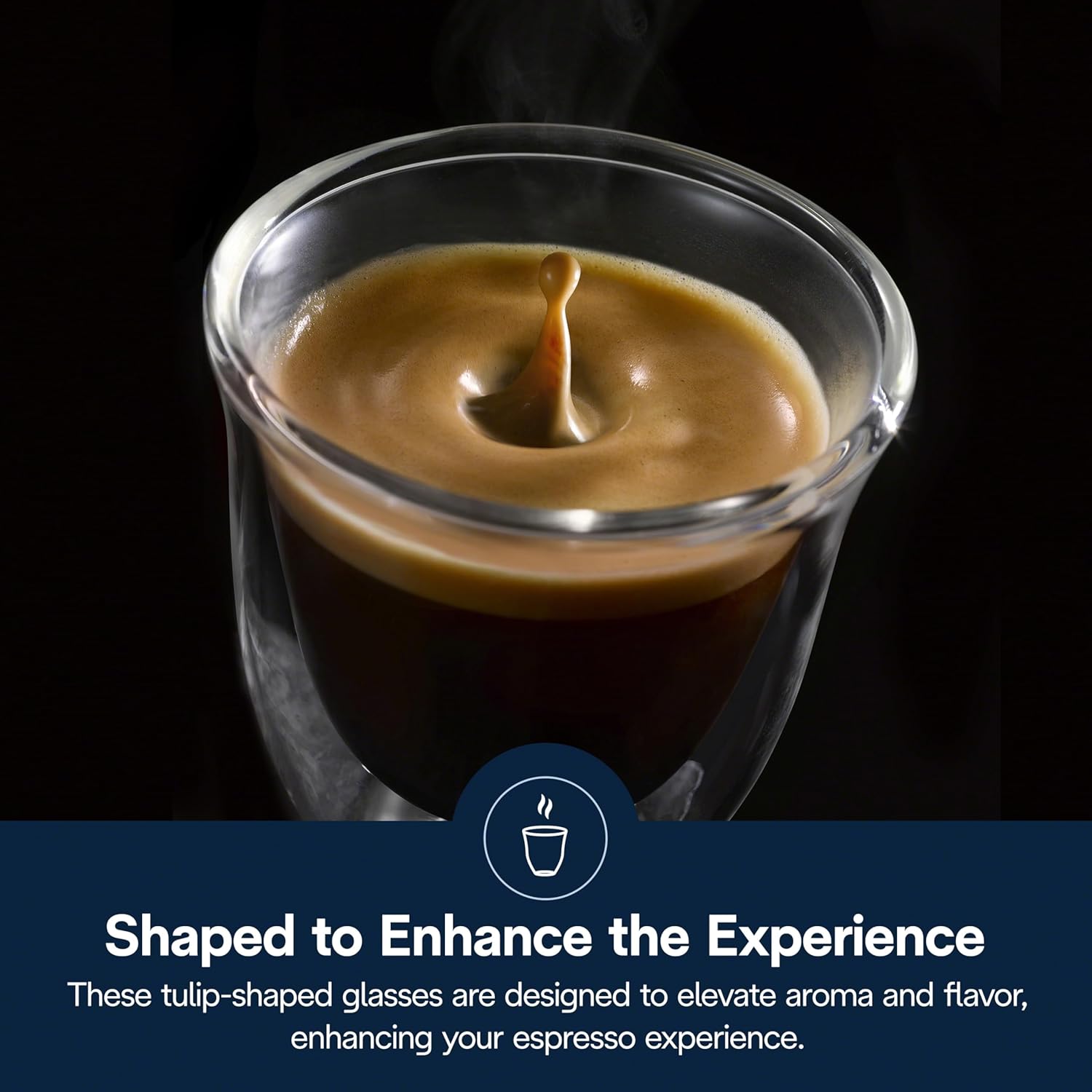 DeLonghi Espresso Glasses (Set of 2) 90 ML