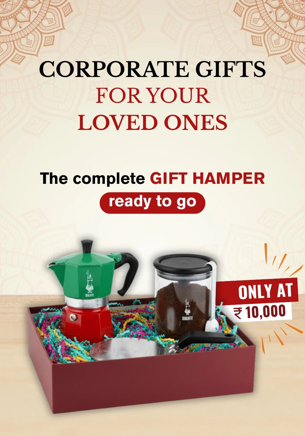 Combo Under 9K – Pack of 3 - Bialetti Moka Express Tricolor | Induction Plate | Coffee Jar