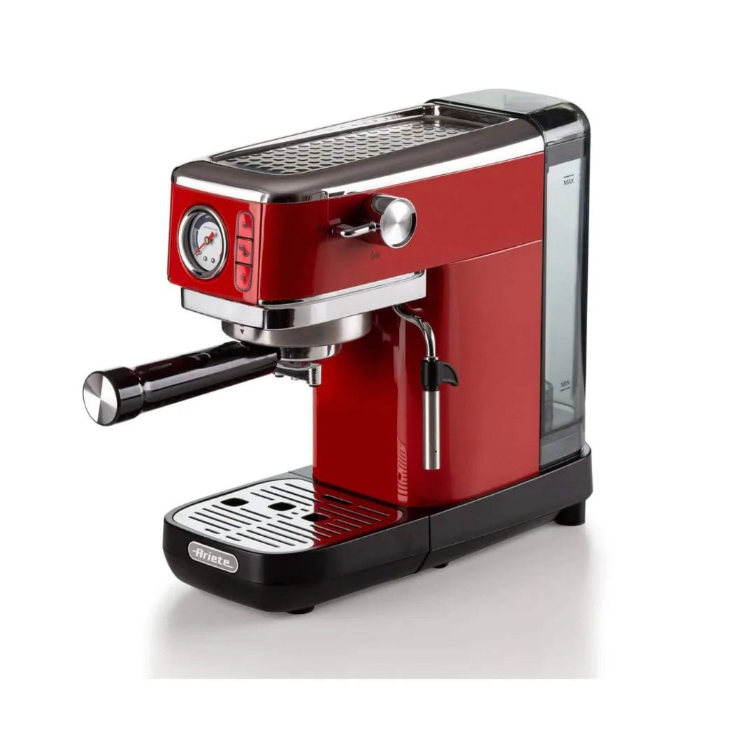 Ariete 1381  Moderna Slim Red Espresso Coffee Machine