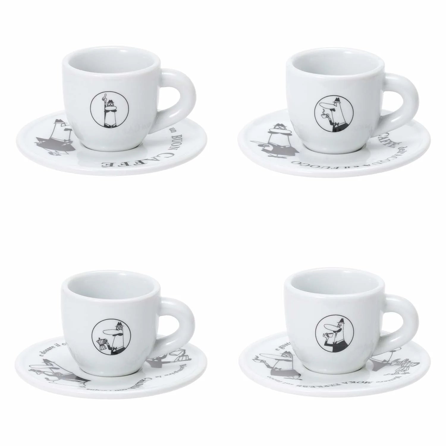 BIALETTI - SET 4 TAZZINE MOKA CAROSELLO - Y0TZ033