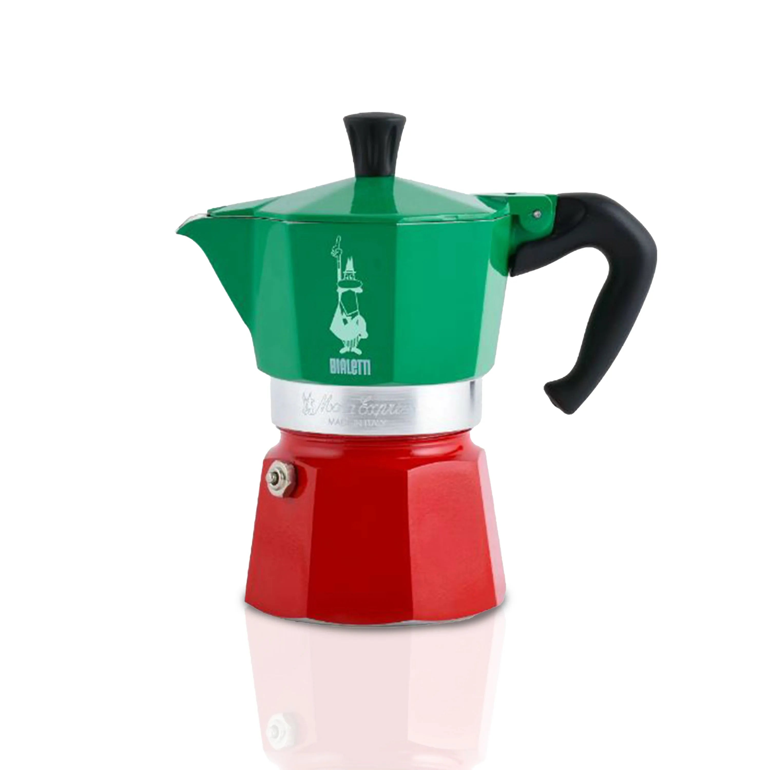 Bialetti Moka Express Tricolor 3 Cup Espresso Maker 5323