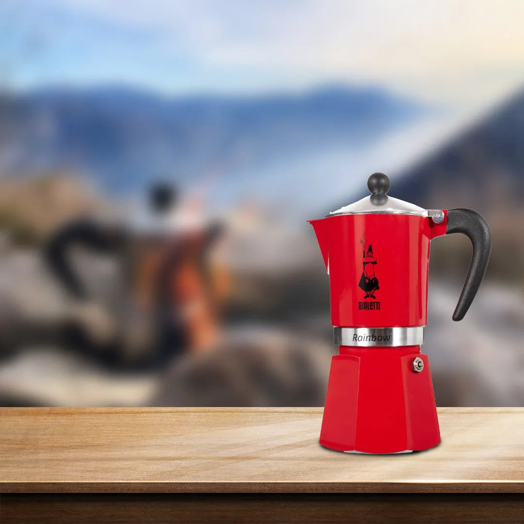 Bialetti Rainbow Red Colored Coffee Maker