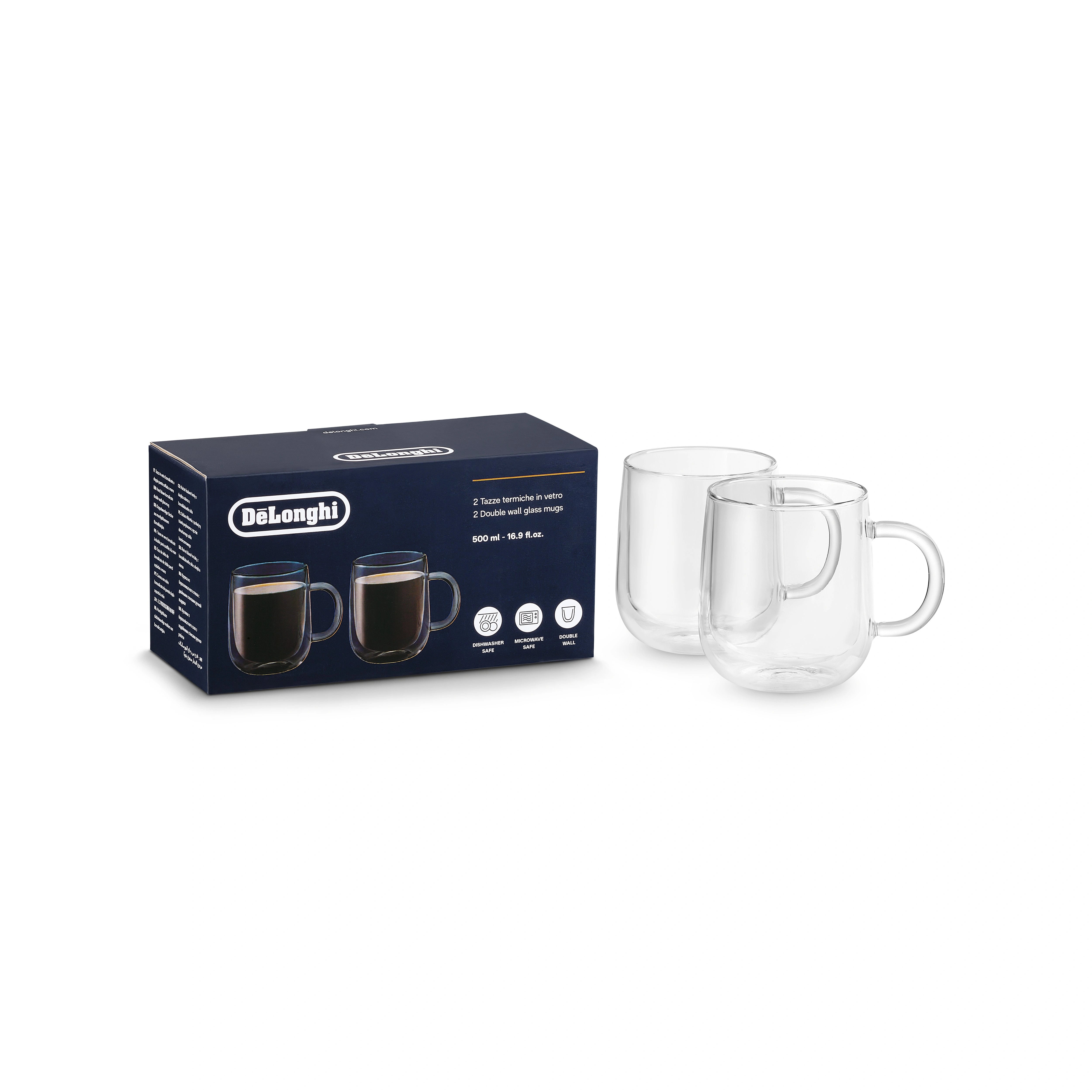 DeLonghi  Set of 2 Double Wall Mugs