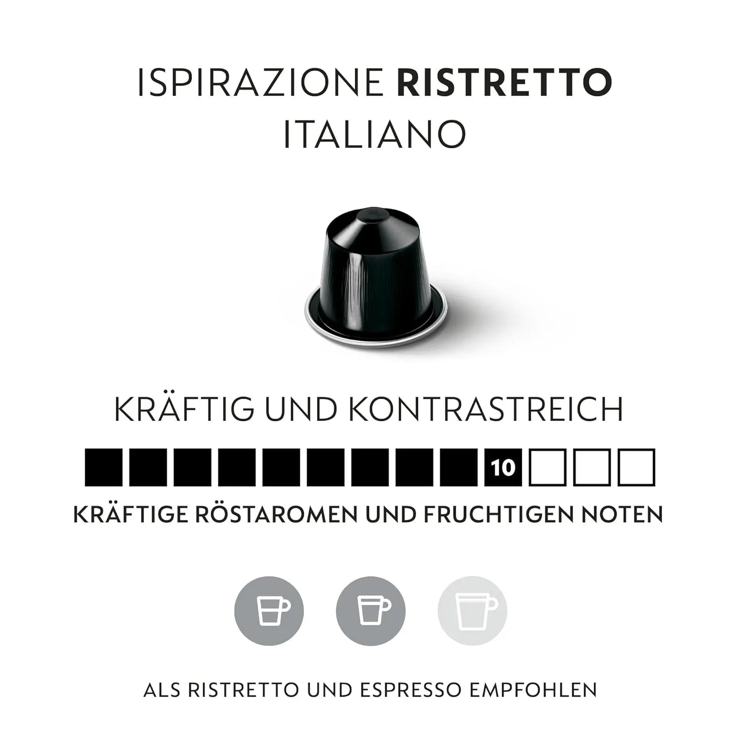 Nespresso Original Ristretto Coffee Capsule, 10 Capsules
