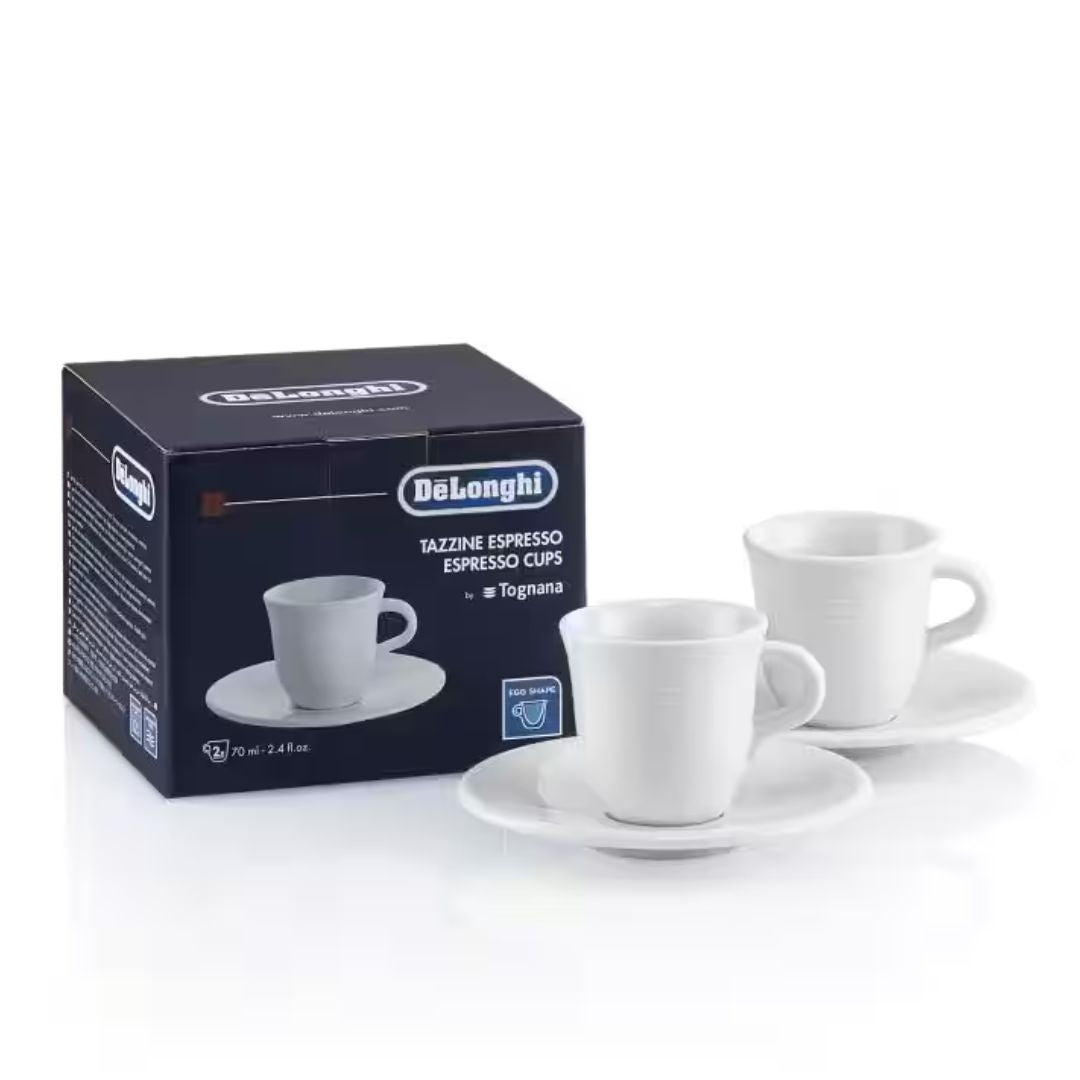 DeLonghi  Ceramic Espresso Cup Set – 2 Piece 70 ML