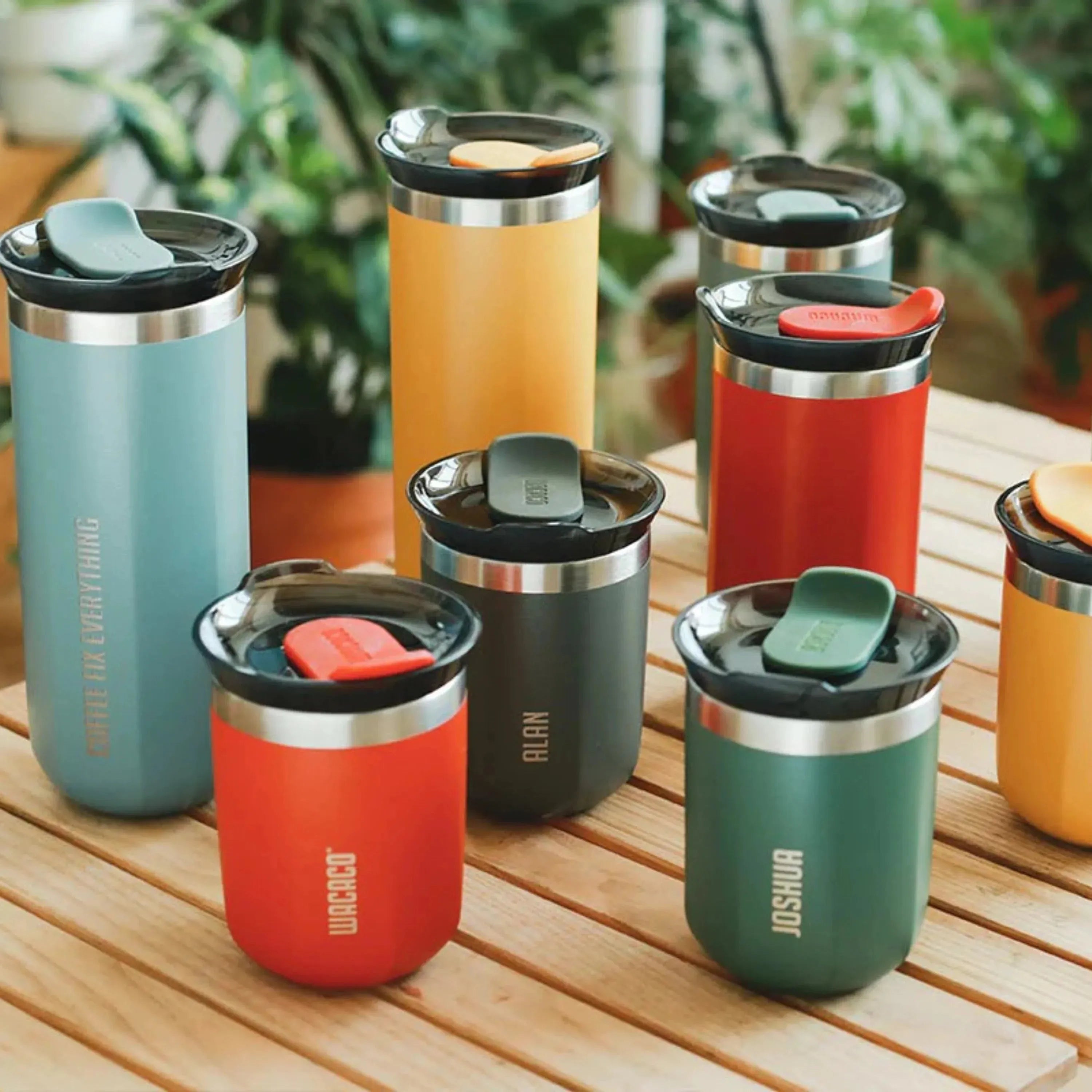 WACACO Octaroma Lungo Vacuum Insulated Coffee Mug ,  Amber Yellow