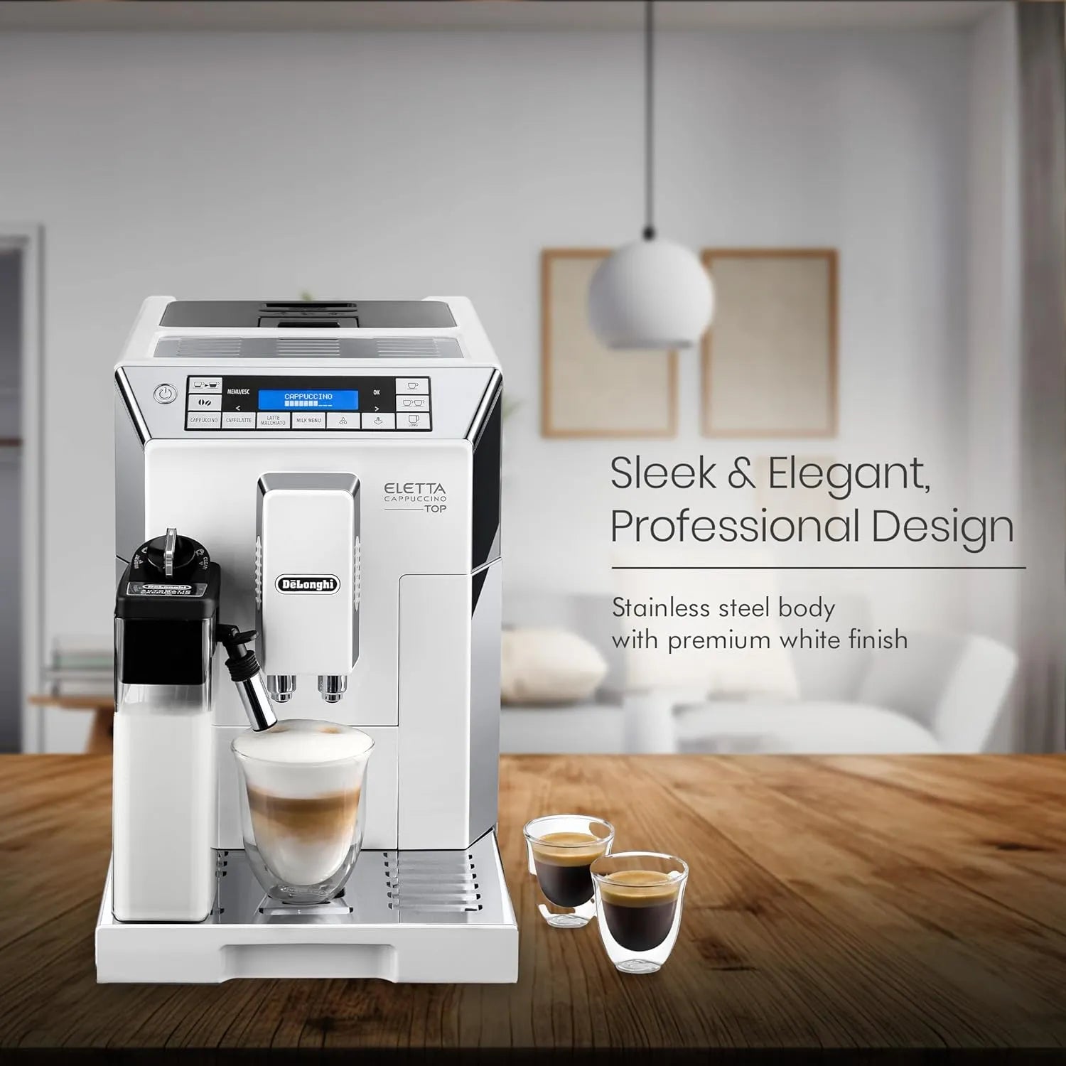 DeLonghi Ecam45.760.W, Fully Automatic Coffee Machine